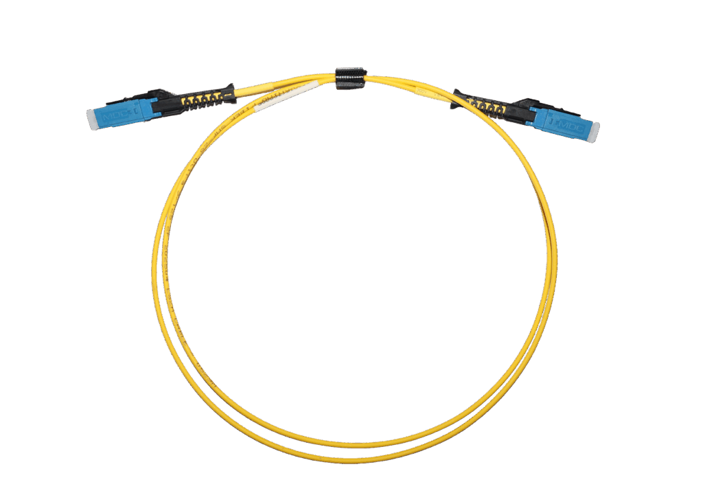 MDC very High Density fiber optic cable assemblies en patch panelen